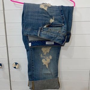 Crop Boyfriend Jean- stretch medium wash, size 22